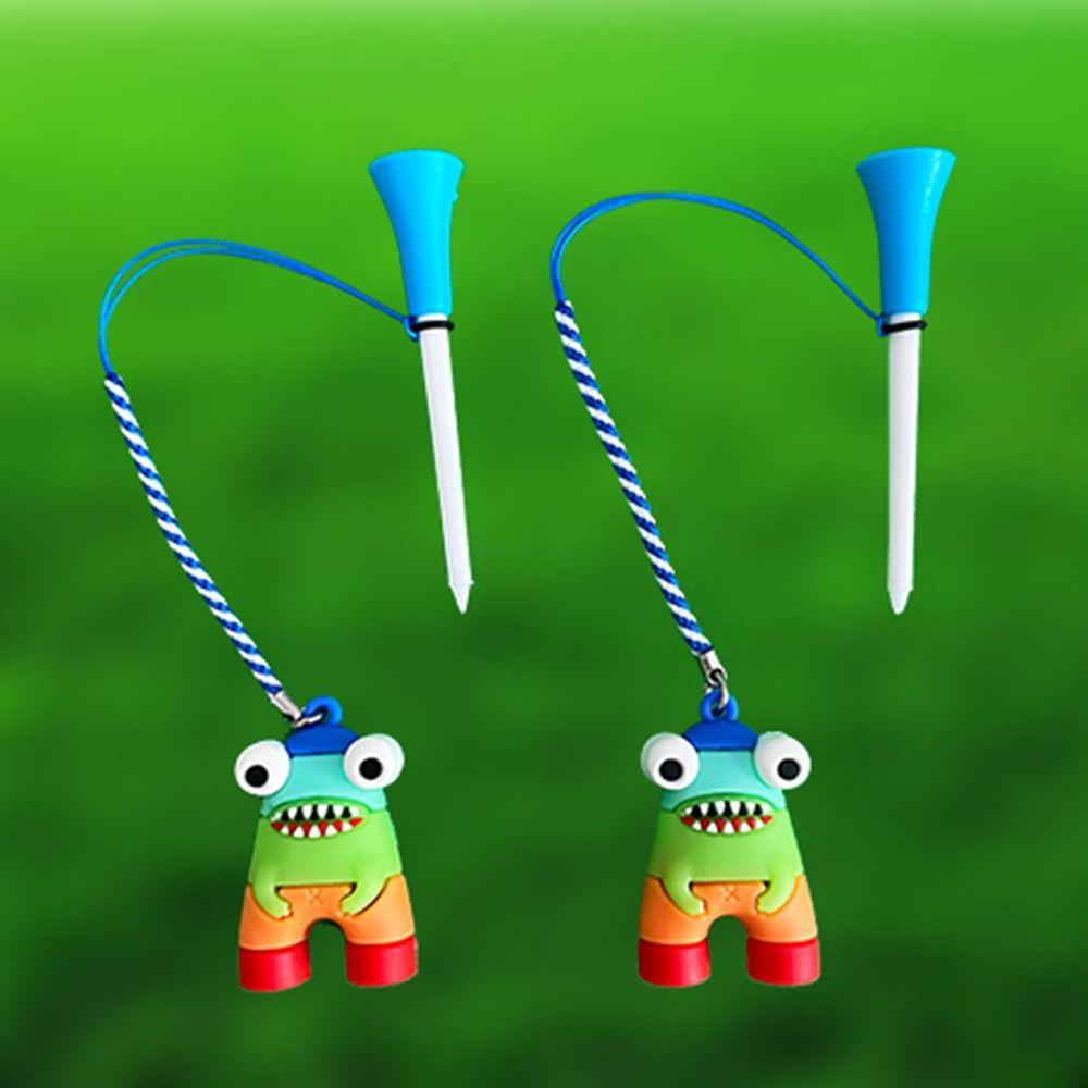Cartoon Golf Ball Tees 8.3mm Golf Rubber Tees Golf Accessories   Insert Into Grass