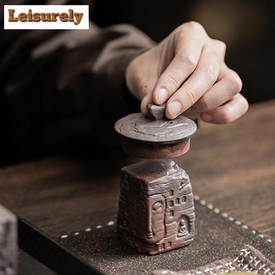 Zen Buddha Old Rock Mud Square Teapot Cover Holder Traditional Cover Frame Lid Bracket Zisha Pot Lid Shelf Cha Accessories Gift