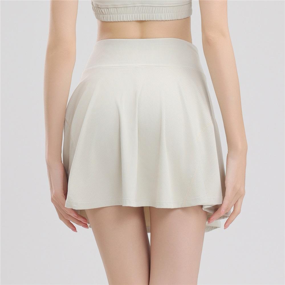 Sports Short Skirt Pants For Women In Summer, Anti Glare Outer Wear, Quick Drying Running, Fitness, Cycling Pants, Fake Two-piece Yoga Pants