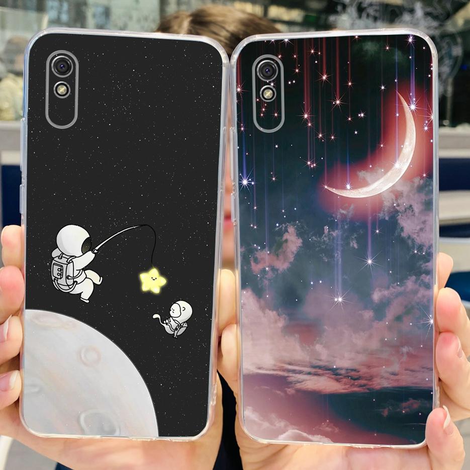 For Xiaomi Redmi 9A Case Redmi 9AT Stylish Painted Cover Clear Silicone Phone Case For Xiaomi Redmi 9A Sport Redmi9A T Soft Bags