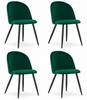 Bello Chair - Green Velvet / Black Legs X 4