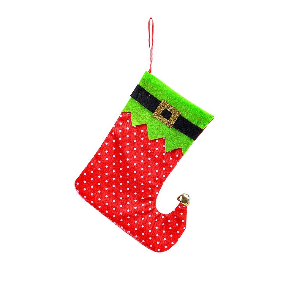 

3pcs Red Green Candy Gift Bags Cute Christmas Tree Ornaments Holiday Festival Decor Style 1