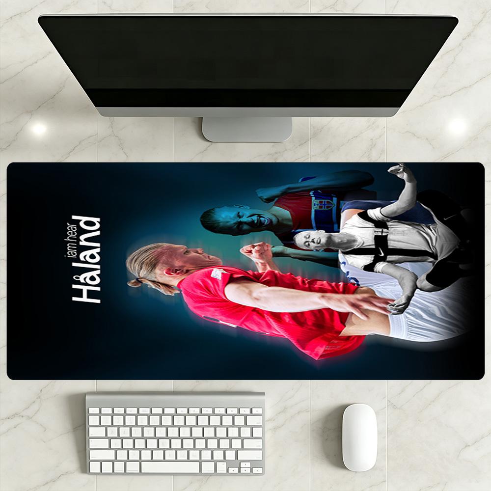 Haaland Large Mouse Pad Keyboard Pad HD Print Desk Pad Non-Slip Rubber Bottom Perfect for Office Desktop Supplies School Home