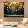2D Sparkling Gold Clover Backdrop, St. Patrick's Day Photo Booth Decor