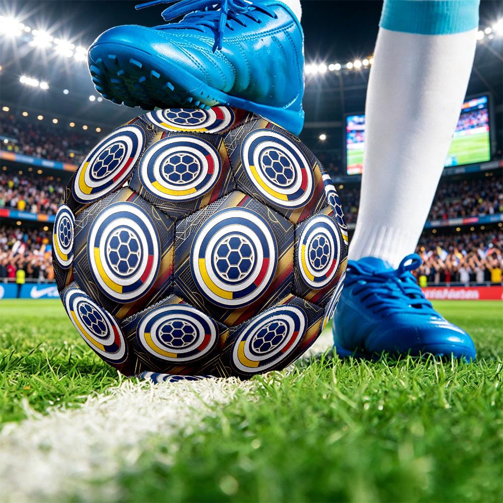 Colombia Football Printed Size 5 Soccer Ball Wear Resistant Standard Adult Training Football Fan Gift for Indoor Outdoor Match Sports