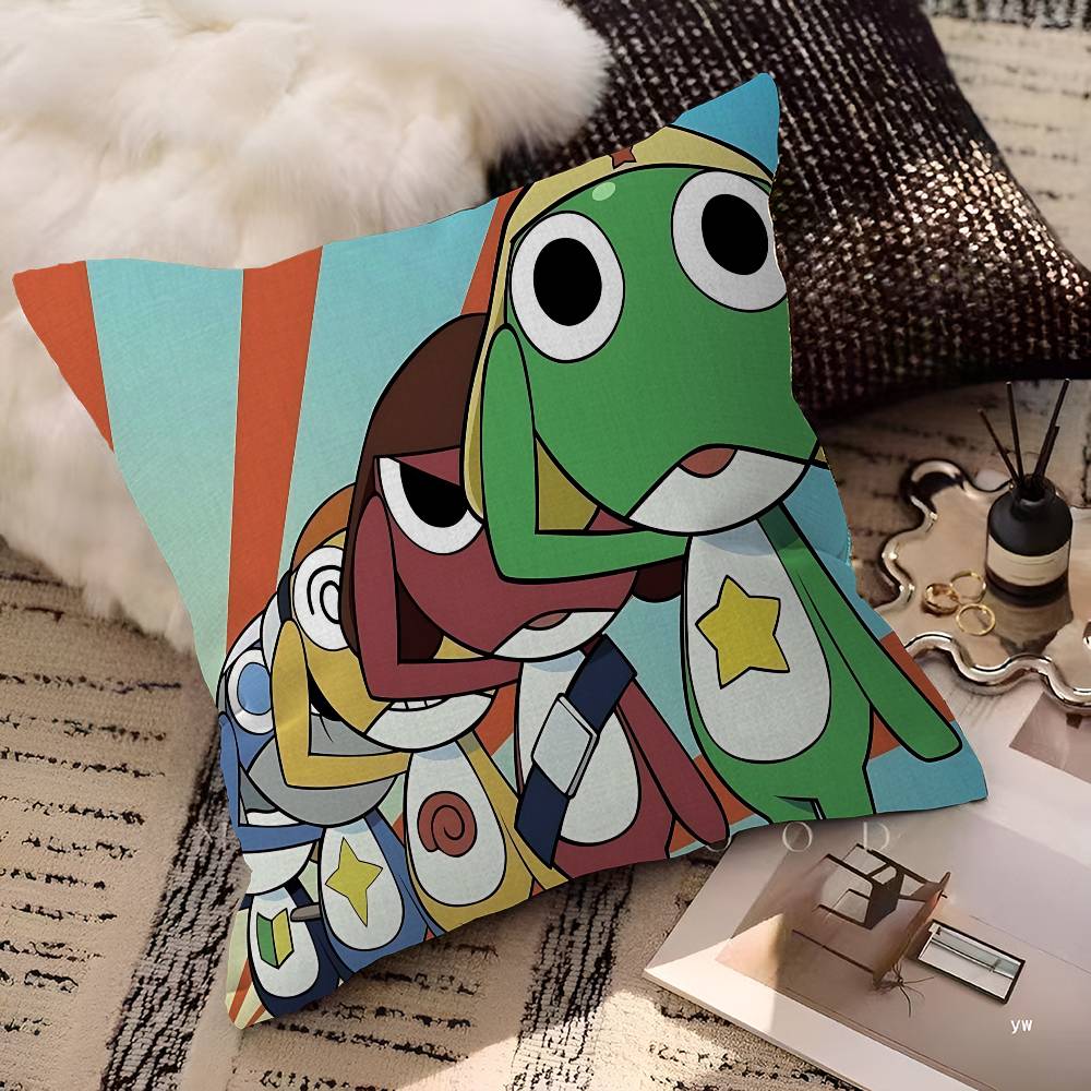 Keroro Frog Cool Gunsou Sergeant Personalized Pillow Dust Cover Bedroom Kids Party Decoration Pillowcase Birthday Children Gift