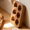Holz Eieraufbewahrungsbox Einfaches Massivholz Eiertablett Eieraufbewahrungsständer Dessert Snack Präsentationsplatte Holzgeschirr Küchenwerkzeuge
