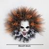 Halloween Clown Wreath Decor With Ribbon - Scary Fun Party Hanging Ornament Haunted House Porch Door Indoor Outdoor