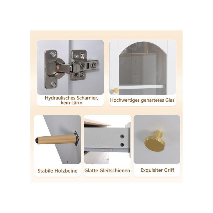 Meuble de salle à manger - MUVOE - Buffet - Blanc - Vintage - 2 portes