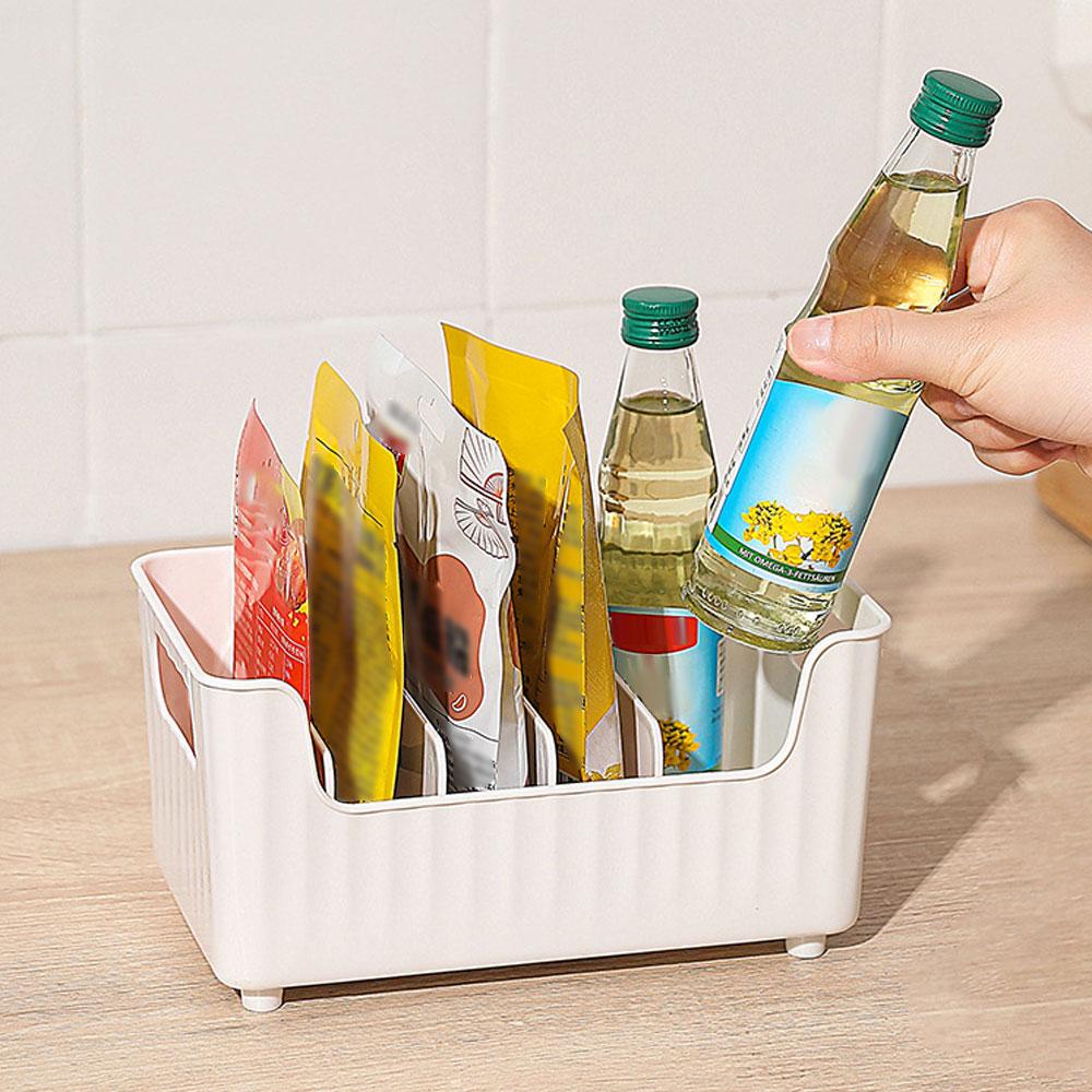 Rack de Temperos de Grande Capacidade Caixa Transparente Dividida para Armazenamento de Cosméticos e Alimentos Prateleira de Temperos para Bancada Organizador de Armário de Despensa de Cozinha