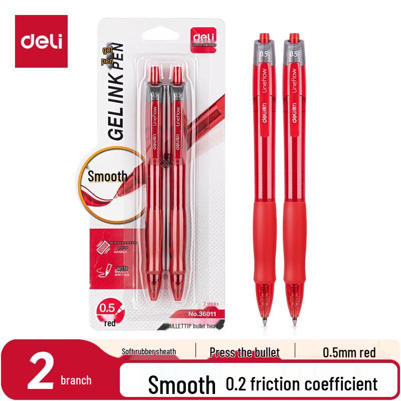 Deli Smooth Flow 0.5mm Ret retractable Gel Pens