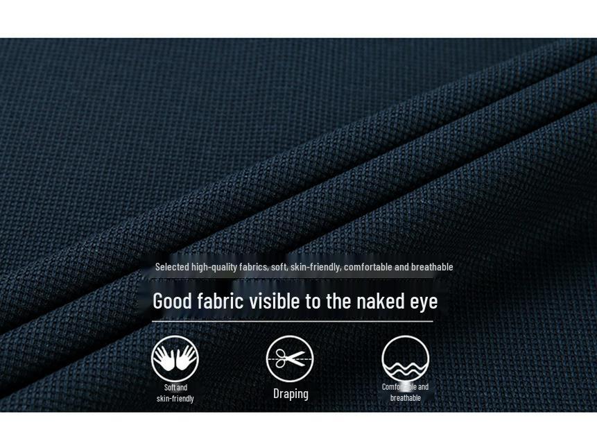 Heren Zomer Wafelgebreid Kort Mouw Revers T-shirt