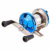 Rolle Typ Trommelrolle Horizontal mit Schnurrolle Eisangelrolle Angelgerät(blau )
