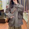 Women's Plus Size Retro Hooded Woolen Coat - Autumn/Winter Collection