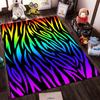 Colorful Zebra Pattern Carpet with Rainbow Stripes for Home Decor Suitable for use as an anti-slip for living room bedroom sofas