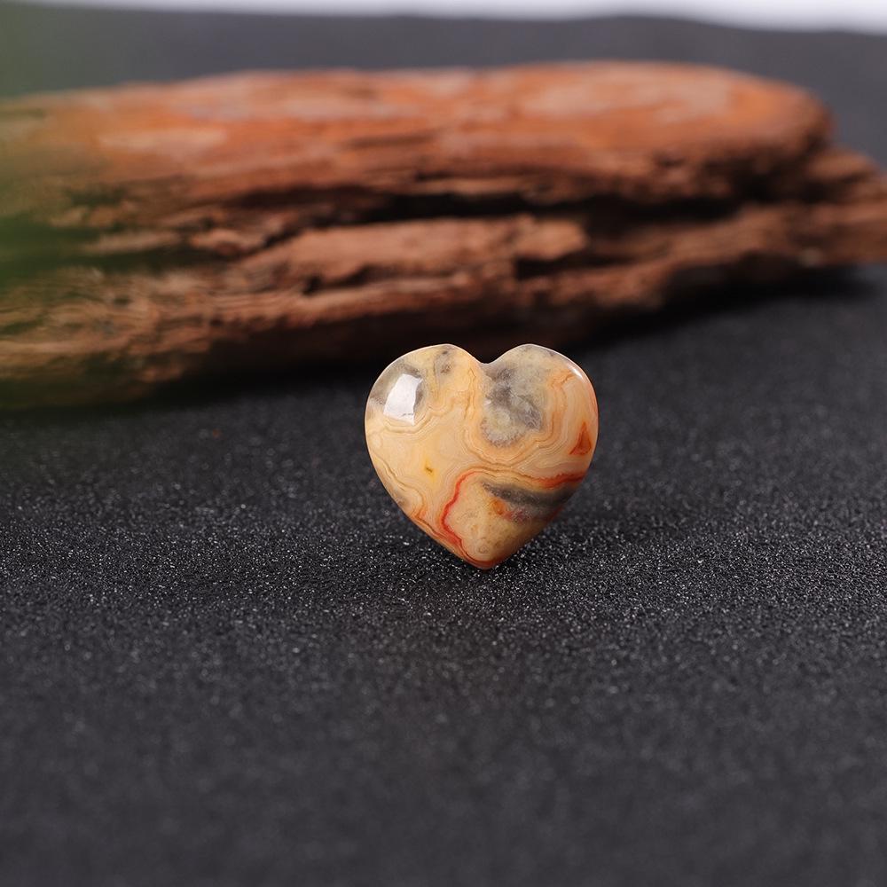 8x20mm Natural Stone Peach Heart Pendant - Crystal, Jade, Agate Gem for DIY Jewelry