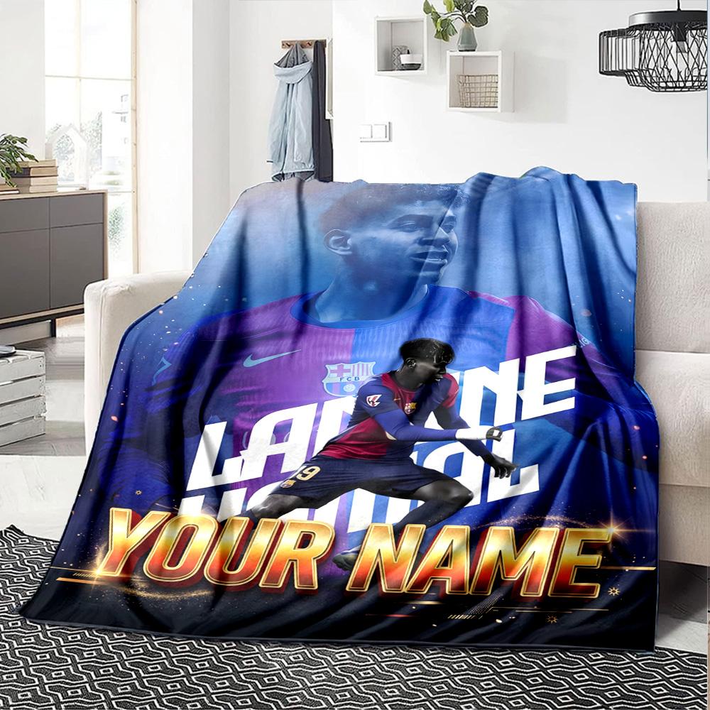 1pc Personalized Name Yamal Blanket, Gift, for Men and Women, Soft Blanket, Good for Sofa Bed Couch Travel, Lightweight Flannel Blanket