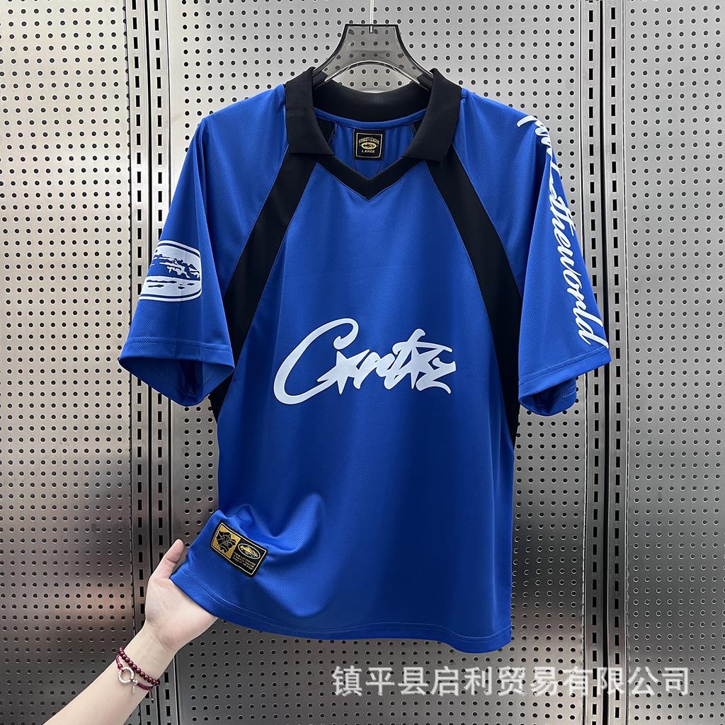 2025 Cross-border Foreign Trade Corteiz Alcatraz Basketball Jersey Letter Printing Street Casual V-neck T-shirt Jersey