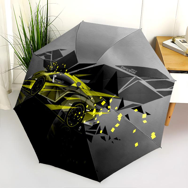 High-Performance Car Unveiled Folding umbrella Portable Suitable for all seasons Three folds outdoor light