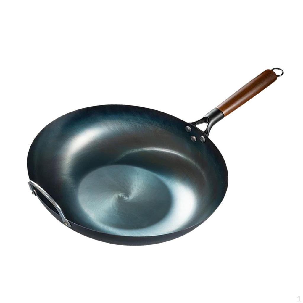 Cooking Wok with Handle for Sauteing and Frying Dishes