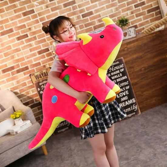 Cute Triceratops Plush Toy - Dinosaur Cushion Doll for Kids' Birthday Gift