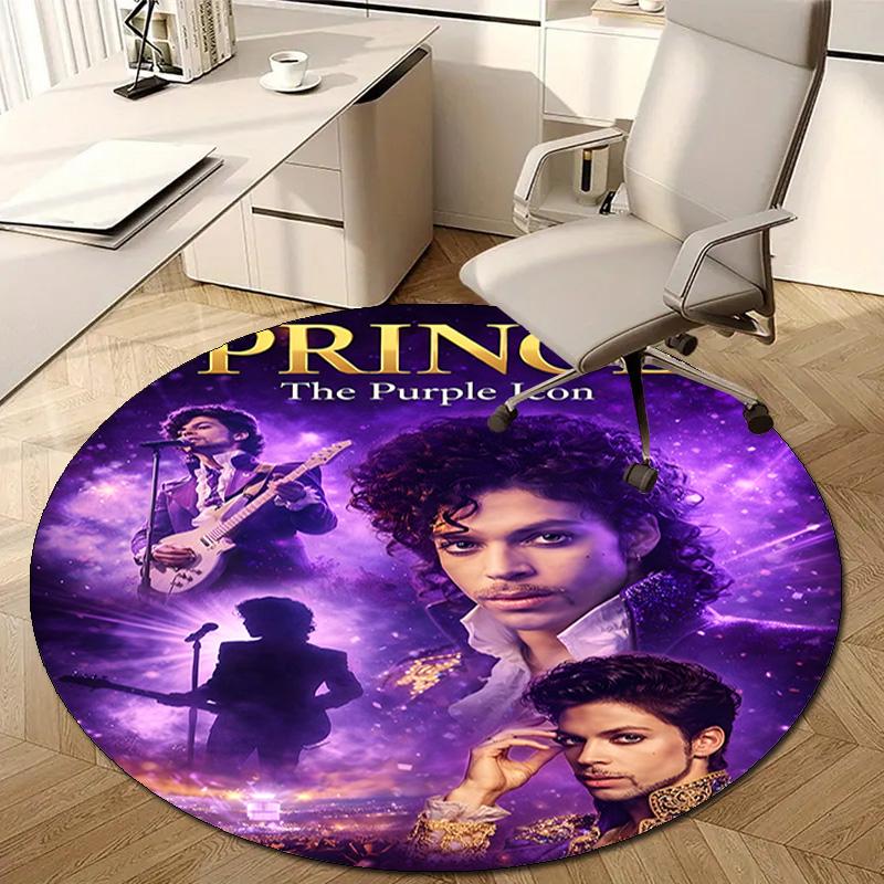 1pc Prince1 Design Printed Area Round Carpet for Bedroom Living Room Home Decor Rugs Mat Non Slip Mat Rug for Bedside