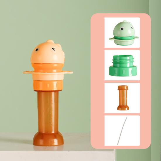 Yousheng Water Bottle Spout Conversion Cap with Straw Cartoon Dinosaur Drink Bottle Spout Adapter Universal Reusable Spill-Proof Juice Bottle