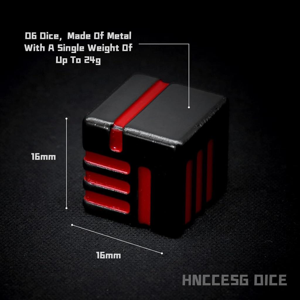 D6 Metal Dice Set, 6 Sided Dice 6 Pieces Solid Metal Game Dice for DND Role Playing Game RPG Pathfinder Shadowrun Warhammer D&D Accessories Gift