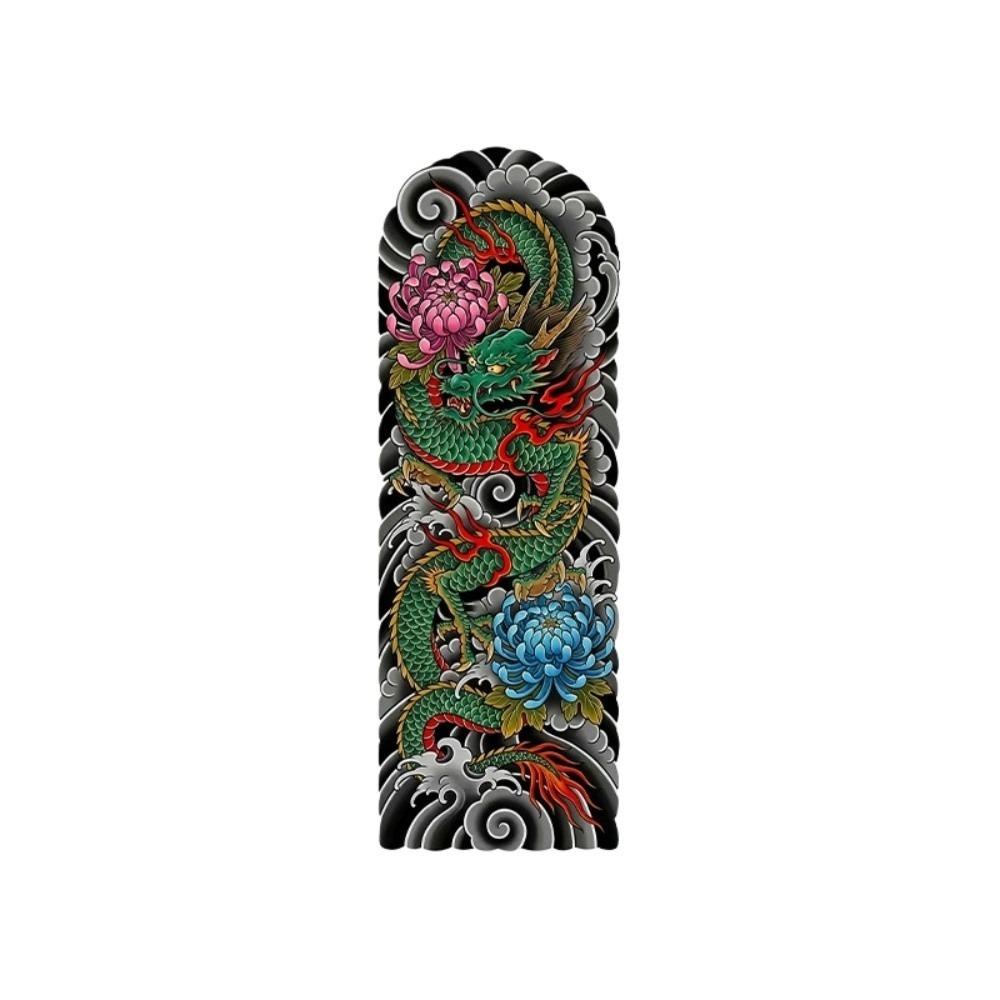 Geisha Japanese Style Temporary Tattoos Japanese Demons Water Transfer Tattoo  Hand Legs body art Style 1