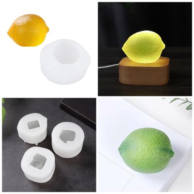 3D Lemon Shape Silicone Candle Molds Soap Making Molds Lemon Fruit Candle Molds for Epoxy Resin Handmade Candle Soap