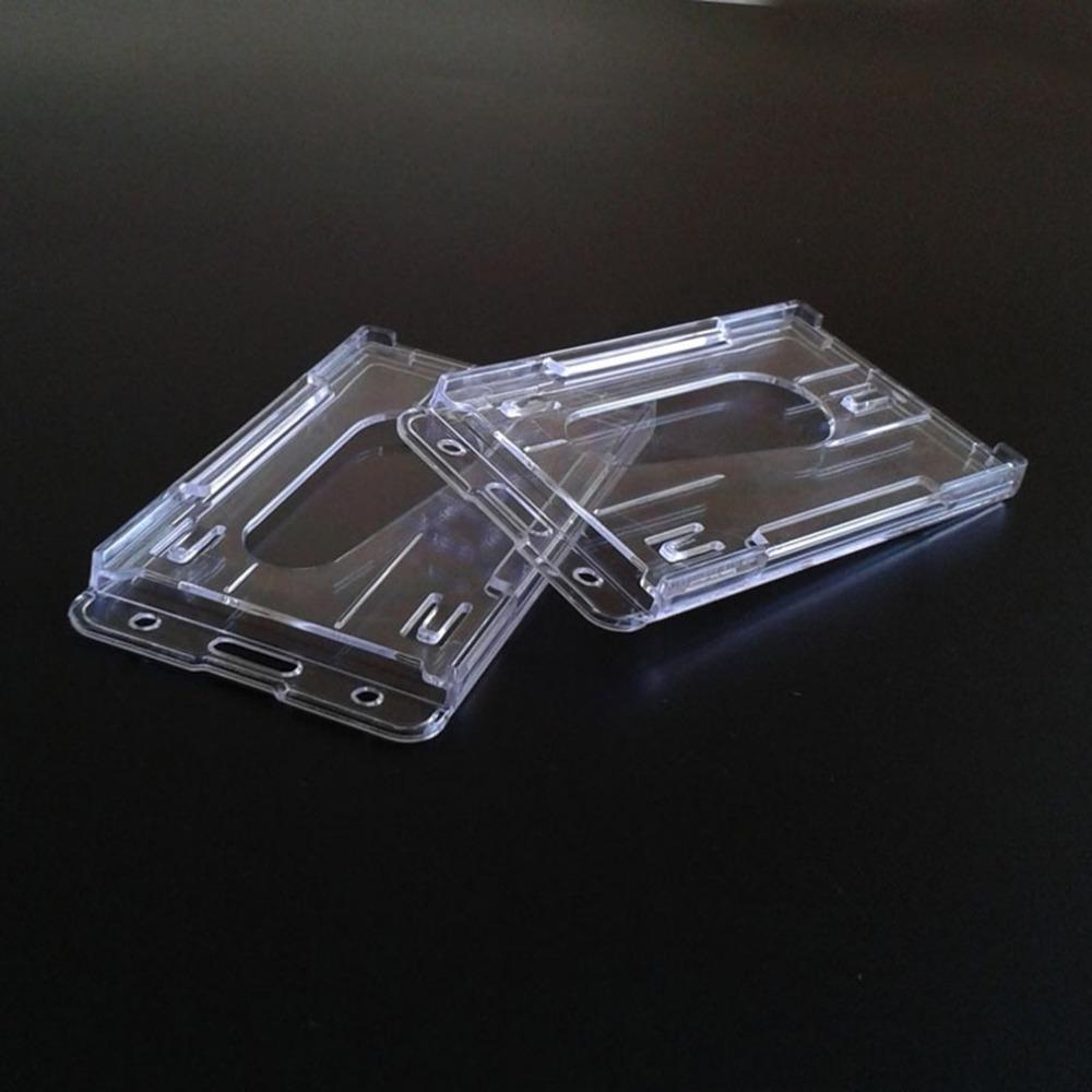 Credit Card Holder Vertical Design Vertical Hard Plastic Transparent Double-sided Use Cutting Sleeve Cutting Ferrule Card Sets