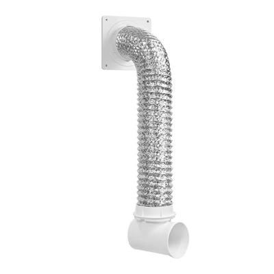 Conduit d'aération en aluminium Robuste Tuyau d'évacuation de sèche-linge Coude à 90 degrés pour Ventilation Chauffage Refroidissement et Évacuation