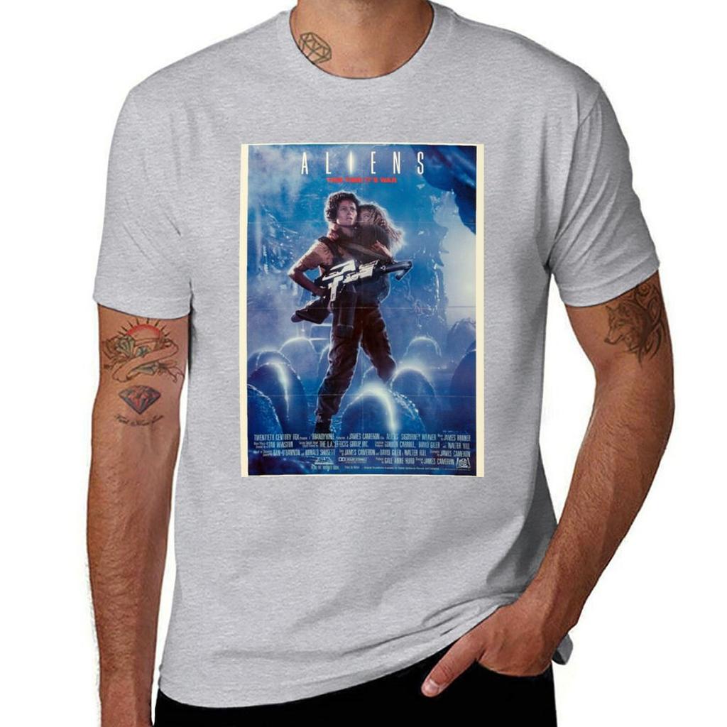 Aliens (1986) T-Shirt Quick-drying Oversized Blacks Mens T Shirt Graphic