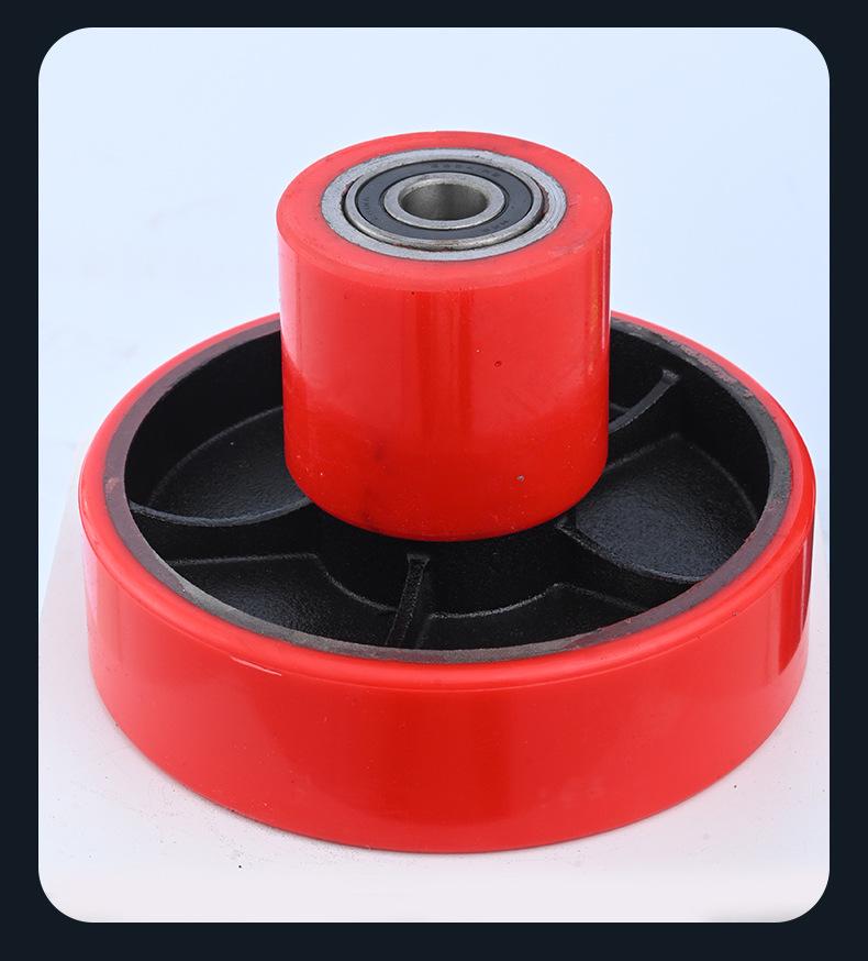 Silent Heavy Duty PU Forklift Wheel with Iron Core for Hand Pallet Trucks