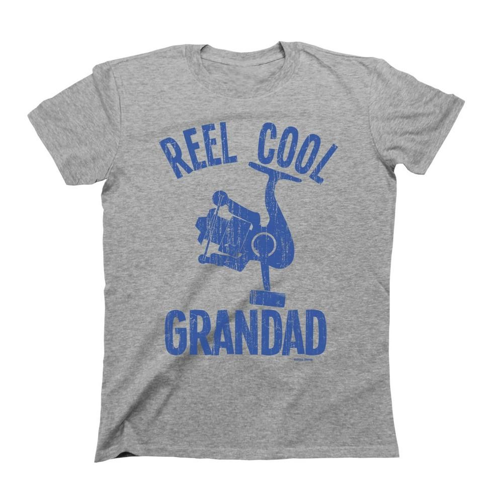 

Reel Cool GRANDAD T-Shirt Mens Fishing Christmas Fisherman Grandfather 4XL