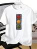 Unisexs Tee Vintage Traffic Light Colorful Graphic Print Cotton Short Sleeve Male Casual Streetwear Outdoor Daily Basic Fashion Top