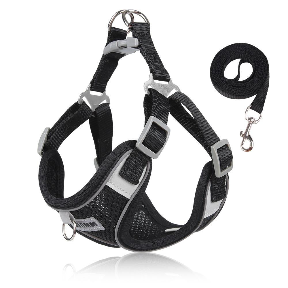 Summer new leash thin puppy pet chest strap vest type breathable dog chest back lightweight dog rope
