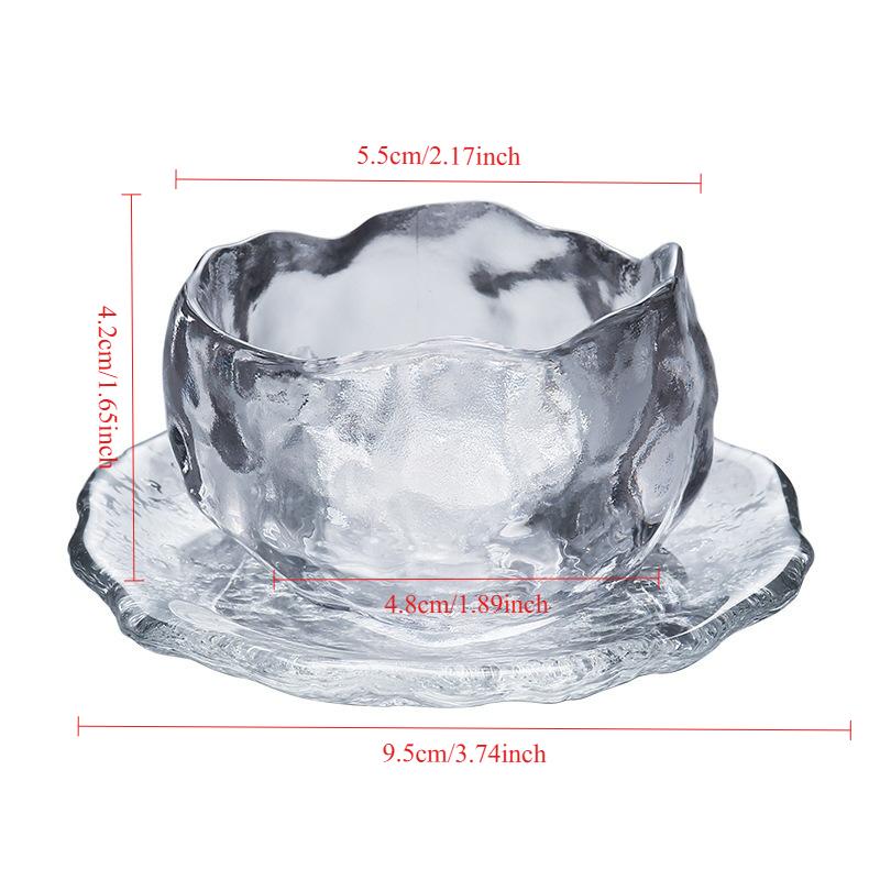 1 szt. Szklanka w stylu japońskim do degustacji Przezroczysta/Mrożona herbata s Filiżanka do herbaty Kongfu Mistrz Wino białe szklanka do wody