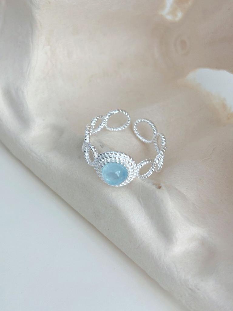 Round hollow resin opening ring, Korean fashion temperament index finger ring, versatile niche light luxury jewelry women