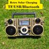 Radio Receptor Portabil Retro Solar de Urgență pentru Exterior AM/FM/SW Boxe Stereo Bluetooth Wireless Radio Card U Disk
