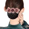 Nurse Hair Snood Flower Decor Fishnet Hollow Out Anti-slip Elastic Hair Decoration OL Style Airline Stewardess Waitress Hair Snood Women Head
