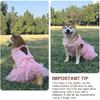 Luxury Dog Tulle Dress - Cute Princess Lace Wedding Dress with Flower Bowknot Multi-Layer Princess Tutu Skirt for Large Dogs - Pink, 2XL