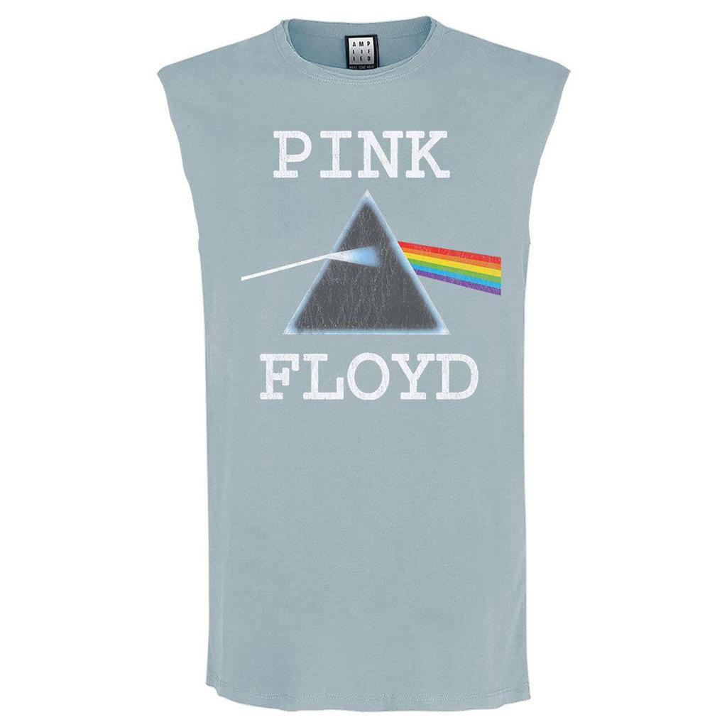 Amplified Mens Dark Side Of The Moon Pink Floyd Sleeveless Tank Top