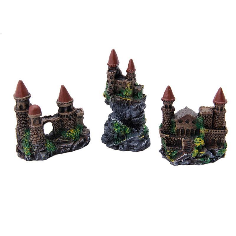  Aquarium Decoration Antique Resin Castle Providing Fish Shelters Hiding Spots
