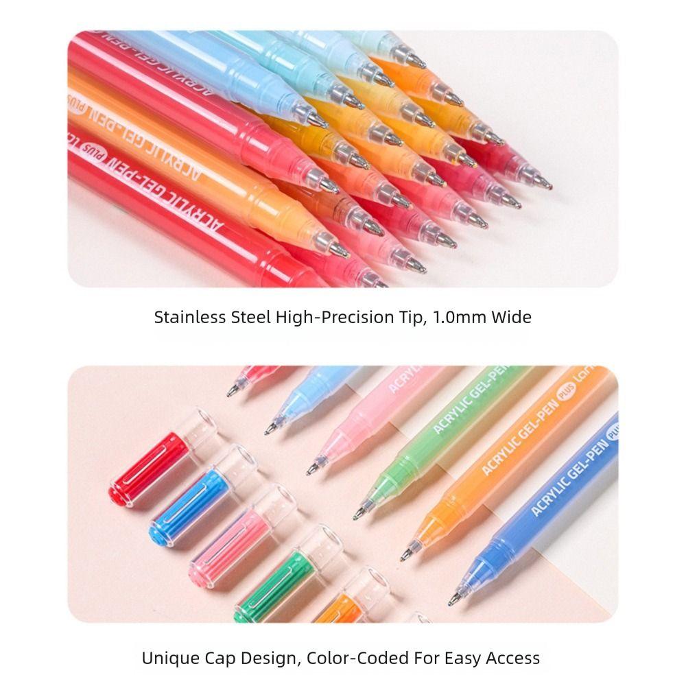 6Colors/Set DIY Album Card Acrylic Painting Brush 1.0mm Tip Color Graffiti Pen Marker Pen