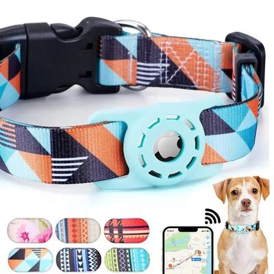 Collare per Gatto Cane Domestico con Stampa Digitale per Apple Airtag Copertura Protettiva Cani di Piccola e Media Taglia Articoli Accessori