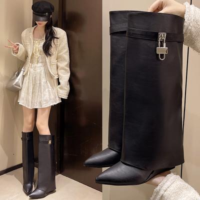 Women's Boots Fashion Pointed Toe Knight Boots Sexy Dress Shoes for Women 2026 New Designer Shoes Autumn Goth Boots Botas Mujer