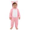 Unisex Toddler Baby Animal Jumpsuit Long Sleeve Zip Up Cute Cartoon Hooded 3D Tail Cosplay Costume