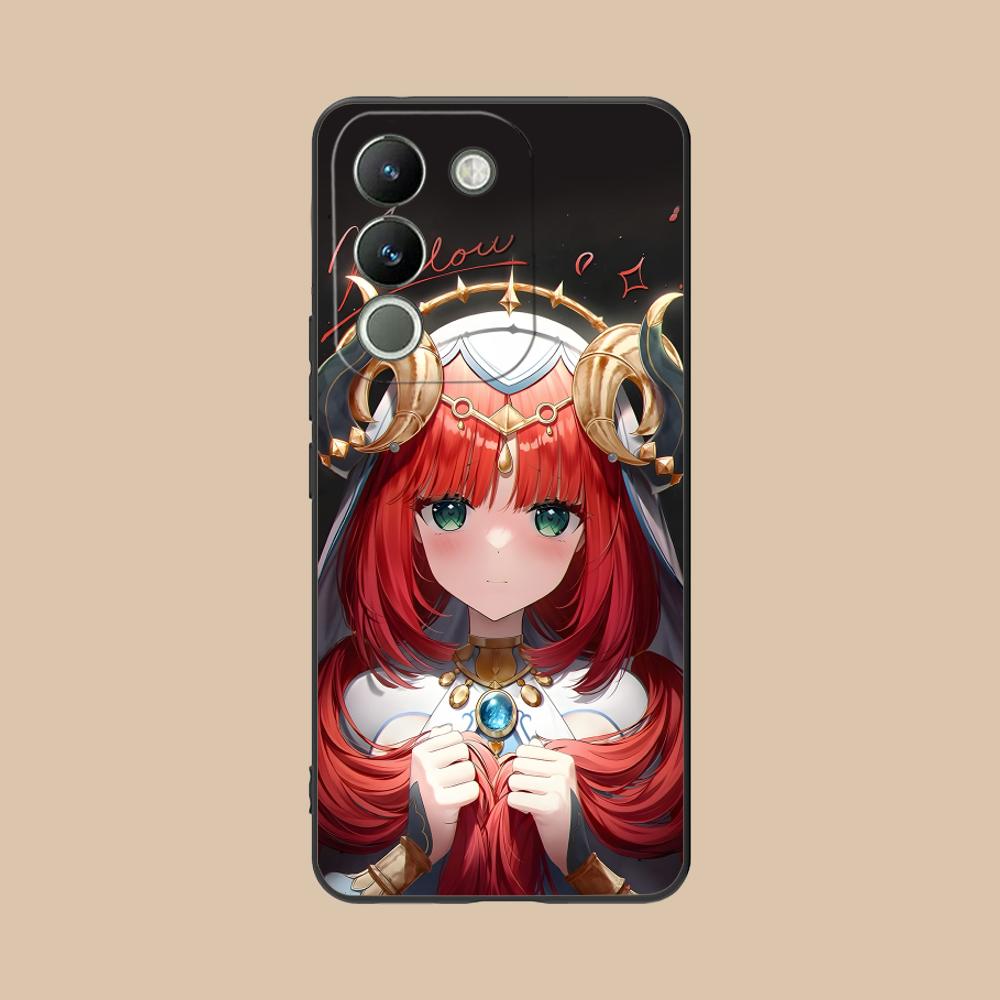 Game GI Nilou Matte TPU Mobile Phone Case for VIVO V60 V50 V40 V30 V29 V27 V25 V23 Pro Lite 5G Colorful Printing Cover