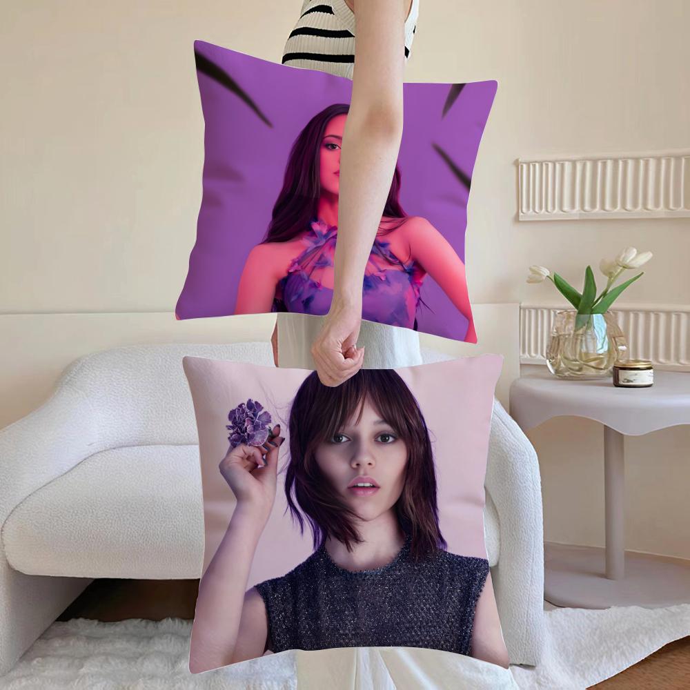 Celebrity J-Jenna Ortega Povlak na polštář Prodyšný Lněný povlak na polštář Letní Bez zápachu Ekologický Neviditelný zip Omyvatelný